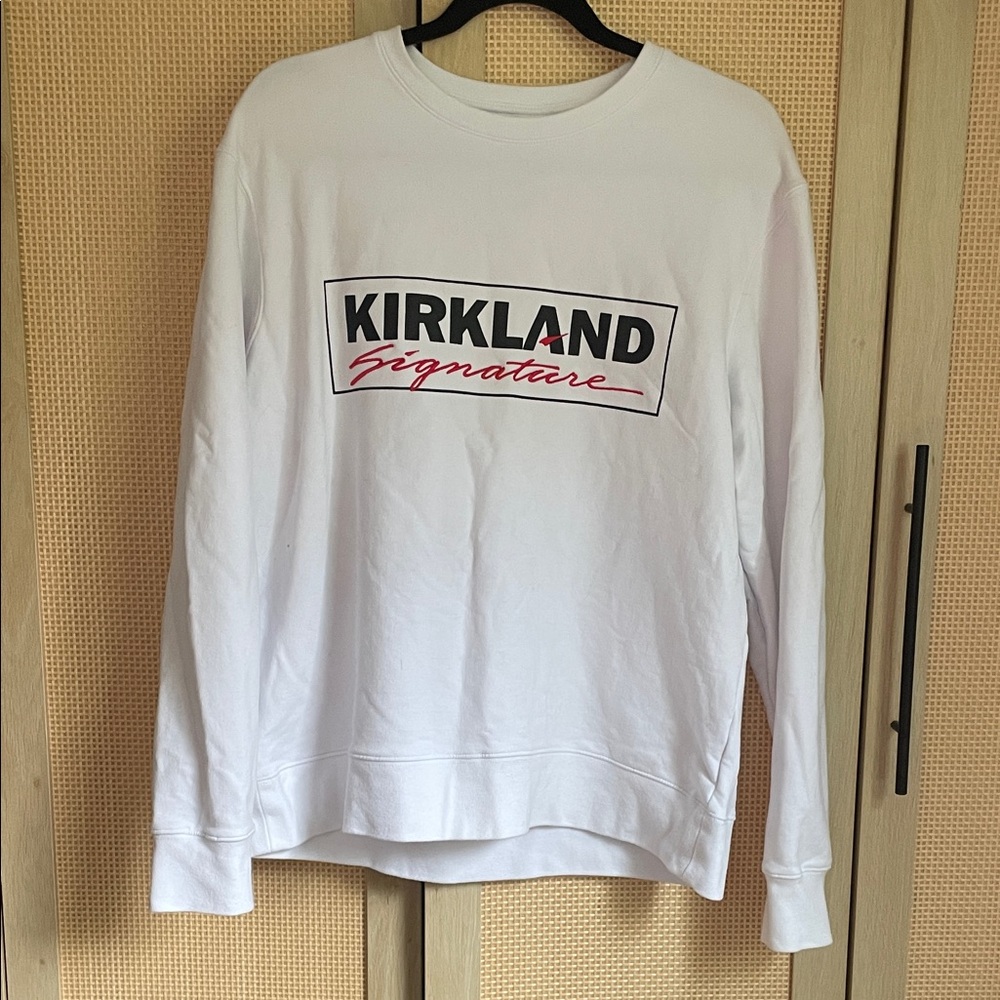 Kirkland Signature White Crewneck Sweatshirt